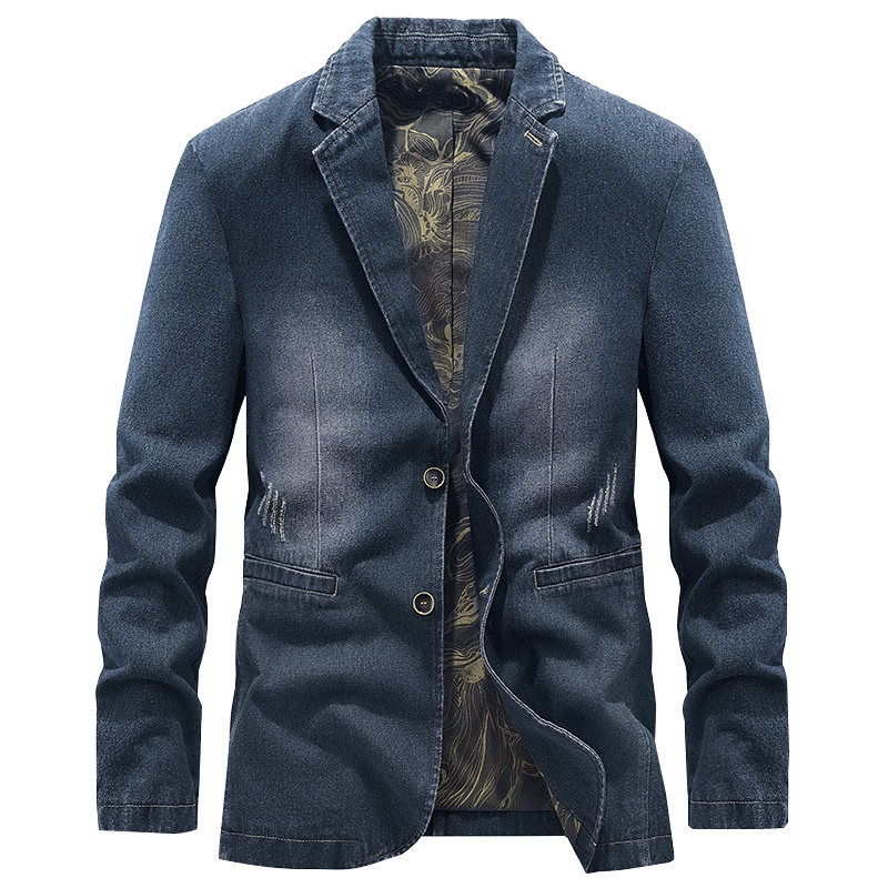 jpdun西服大码宽松牛仔
