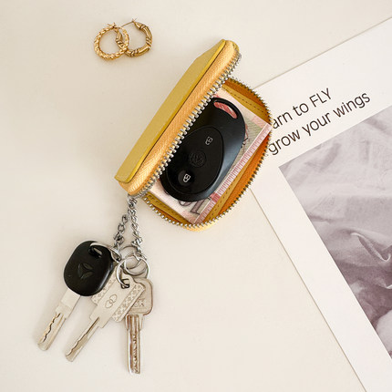 钥匙收纳包女士真皮家用迷你小包男士便携牛皮汽车遥控钥匙包通用