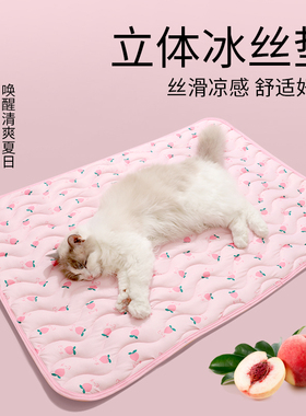 宠物凉垫小奶猫睡垫夏天降温冰丝垫猫咪冰垫夏季猫垫子睡觉垫凉席
