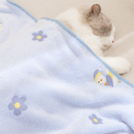 宠物被子猫咪毛毯冬天睡垫布偶猫保暖毯子狸花猫踩奶垫银渐层垫子
