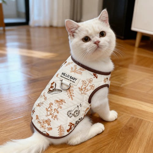 猫咪衣服暹罗猫秋冬布偶猫幼猫高颜值金渐层冬装保暖加绒宠物用品