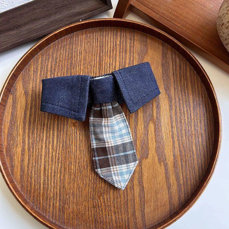 猫咪口水巾小猫围脖防舔围兜幼猫保暖领结绅士领带小奶猫美短起司