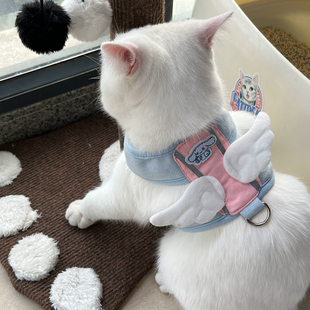 猫咪牵引绳高颜值猫链子幼猫外出溜猫专用牵猫绳防挣脱栓猫链小猫