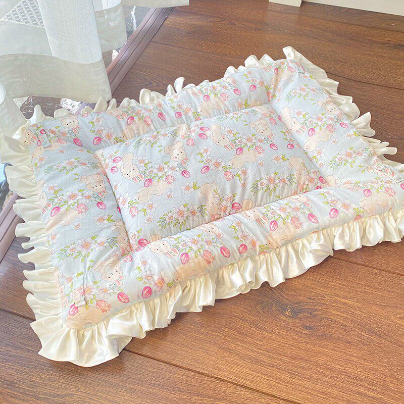 猫笼垫四季通用可固定平台垫猫咪可爱花边柔软猫床猫窝地垫双面垫