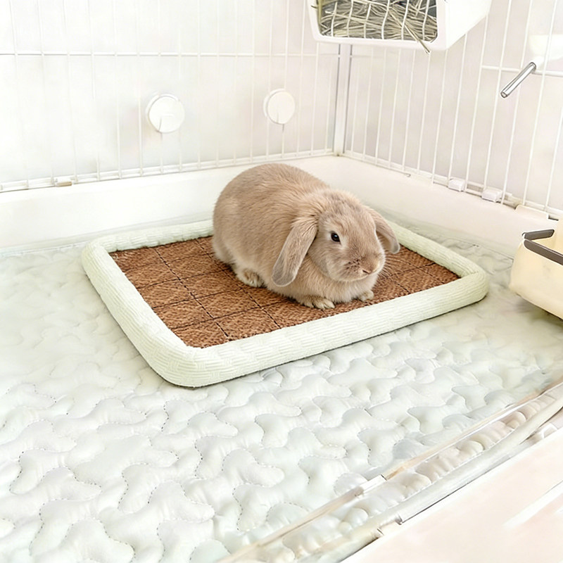 宠物小宠垫子兔子趴趴垫仓鼠窝垫夏天小床金丝熊夏季冰丝凉席睡窝
