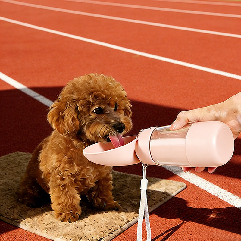 狗狗外出水杯喝水器挂式水壶两用可回流水粮杯便携泰迪户外口渴用