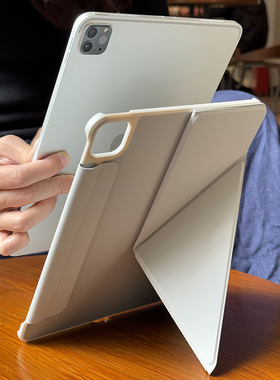 k折带壳子适用苹果ipadair6专用保护套2024pro11磁吸双面夹mini7新款平板10.2代5代搭扣13超薄4防摔包边防摔9