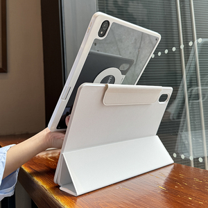 适用华为平板matepad11.5s保护套2023air亚克力防弯se带无笔槽12.6磁吸10.8旋转三折10.4全包边透明摔壳新款