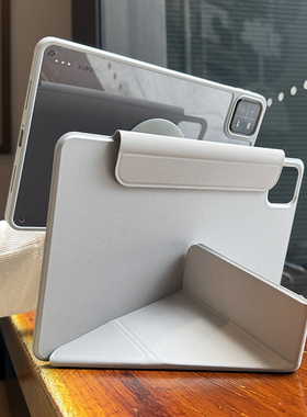3+y新款适用小米8平板6spro12.4保护壳pad7pro11.2亚克力透明5防弯Ultra拆分三折全包max14无笔槽休眠套搭扣