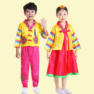 儿童韩服六一儿童朝鲜族演出服装幼儿男童女童大长今舞台表演服装