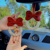 网红款 汽车挂件可爱公主风车载后视镜香薰挂饰车用固体香水吊坠女