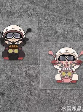 适用小牛划痕遮挡车贴远台小刀科龙雅马哈125三阳125趣味水贴日产