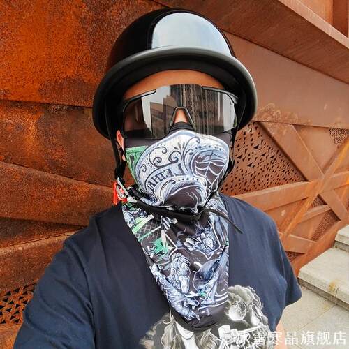 户外机车挂耳脖套个性印花摩托