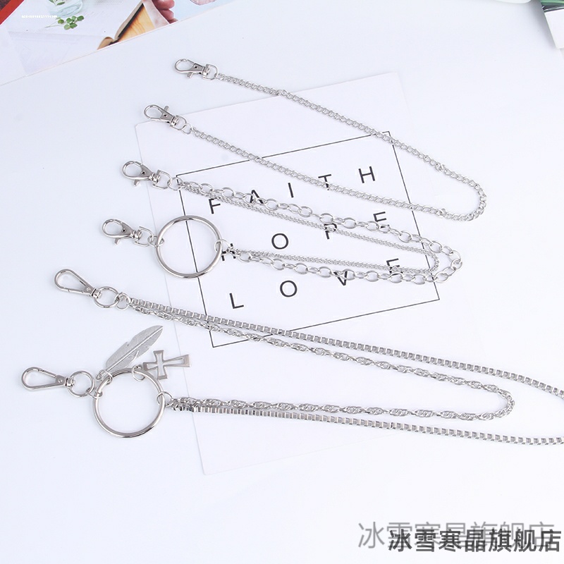 裤腰带链条腰链潮流裙子腰带欧美朋克制服百搭牛仔裤简约皮带夏季