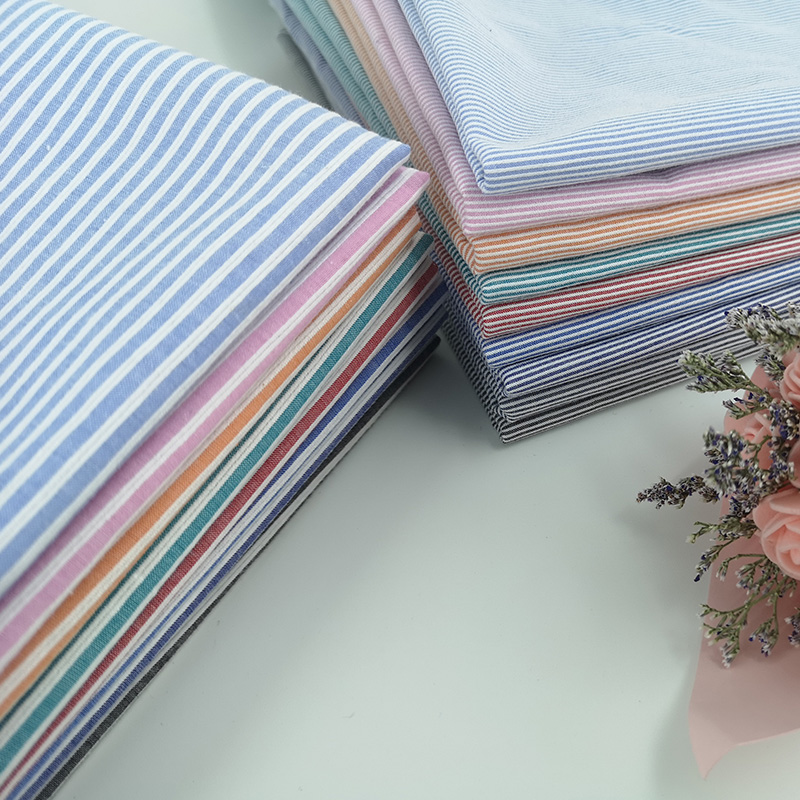 布料纯棉绿色横条加厚衬衫裤子