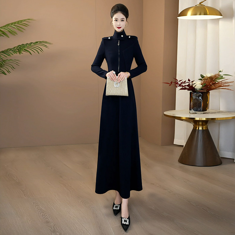 高级简约时尚好看秋冬连衣裙2025新款长袖遮肉显瘦大摆长裙240,女装/女士精品,连衣裙,淘宝优惠券,粉丝福利购,淘宝优惠卷