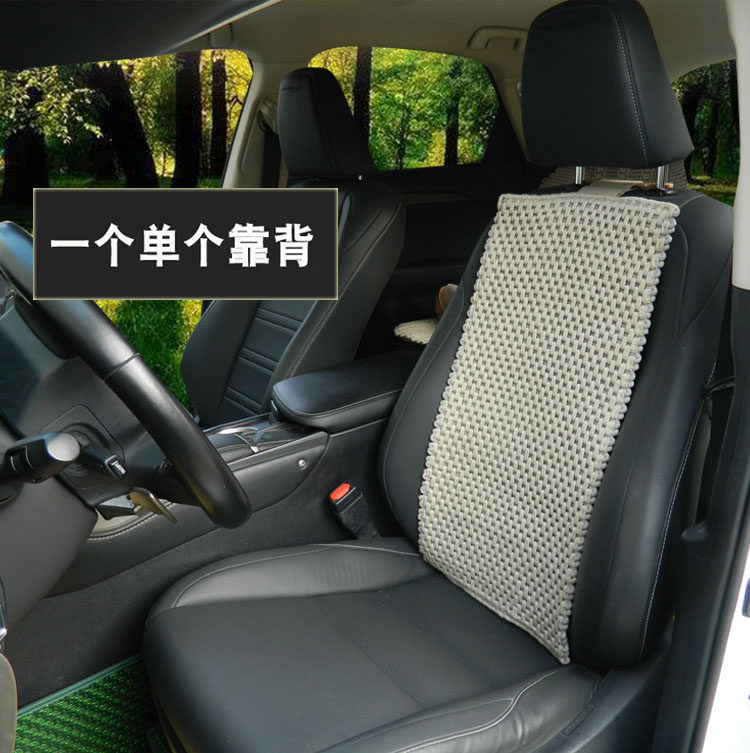 纯亚麻汽车坐垫夏季透气