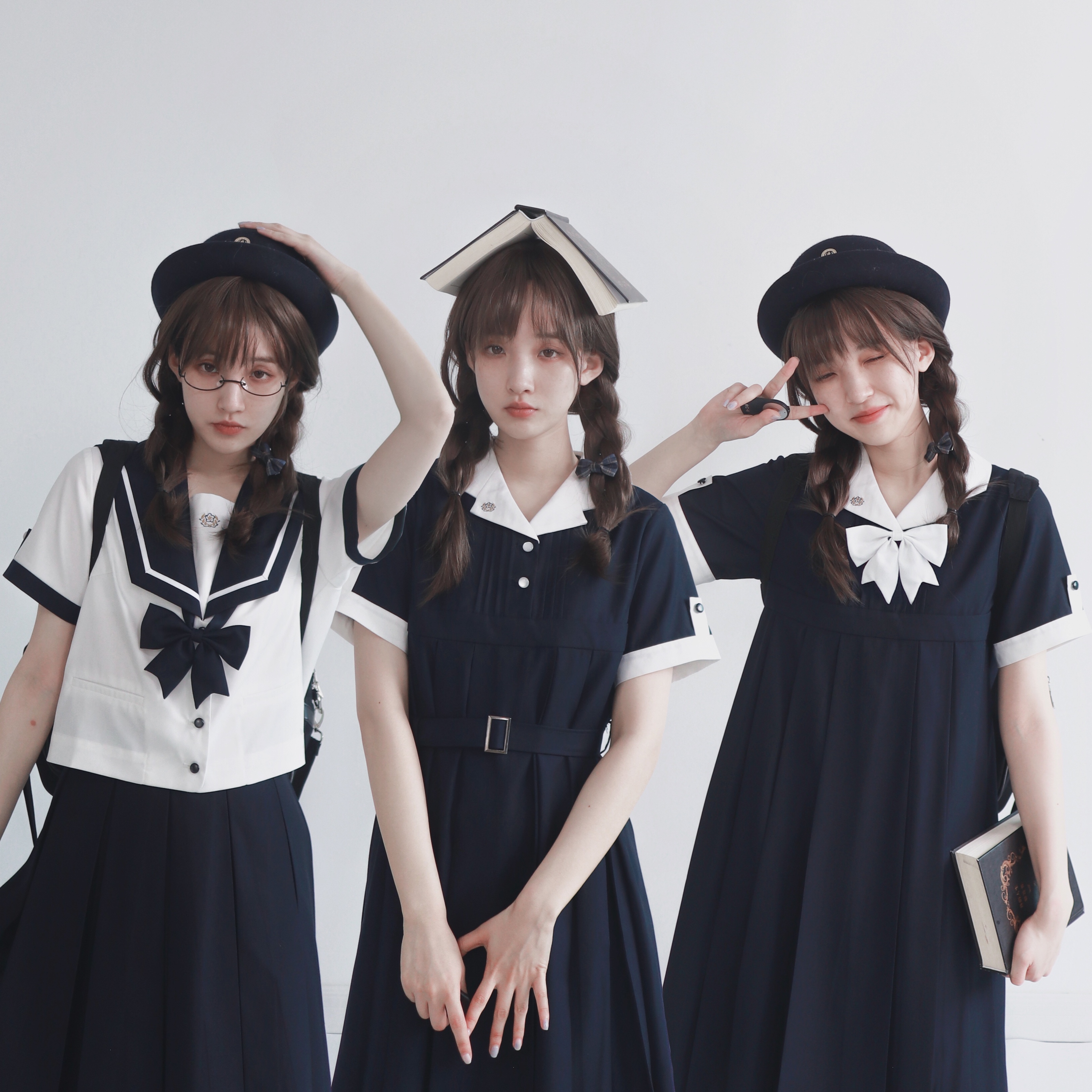 栗下町盛夏服卡奶裙水手服套装