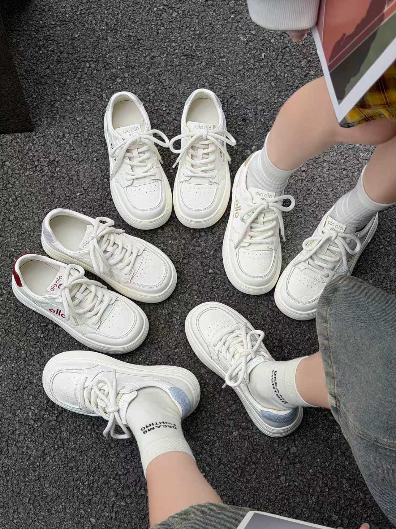 米新款2026春款松糕厚底小白鞋休闲运动鞋学生板鞋舒适百搭女鞋子