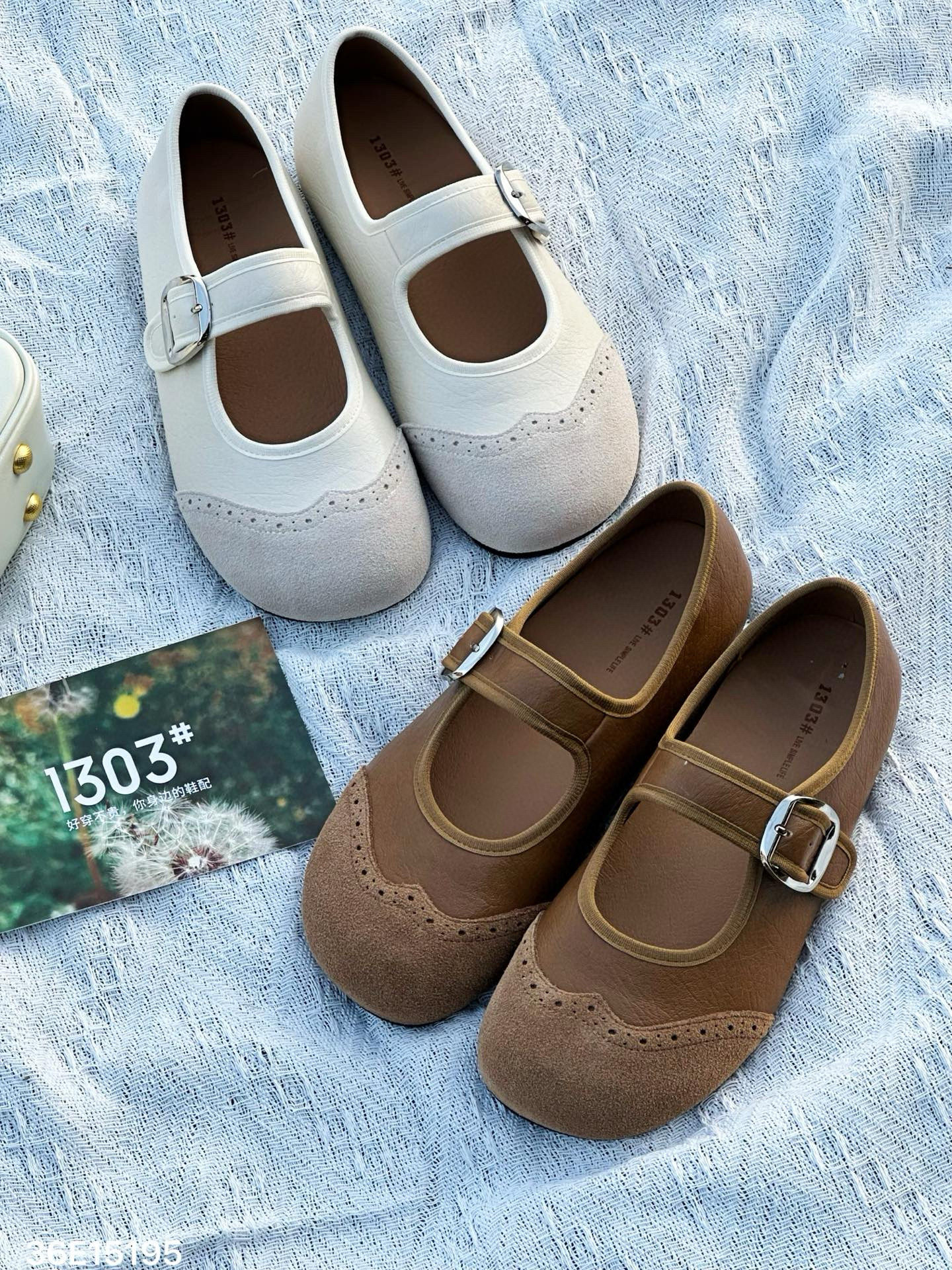 欧洲站2026春平底圆头豆豆鞋乐福鞋懒人鞋复古玛丽珍女单鞋15195,女鞋,玛丽珍鞋,淘宝优惠券,粉丝福利购,淘宝优惠卷