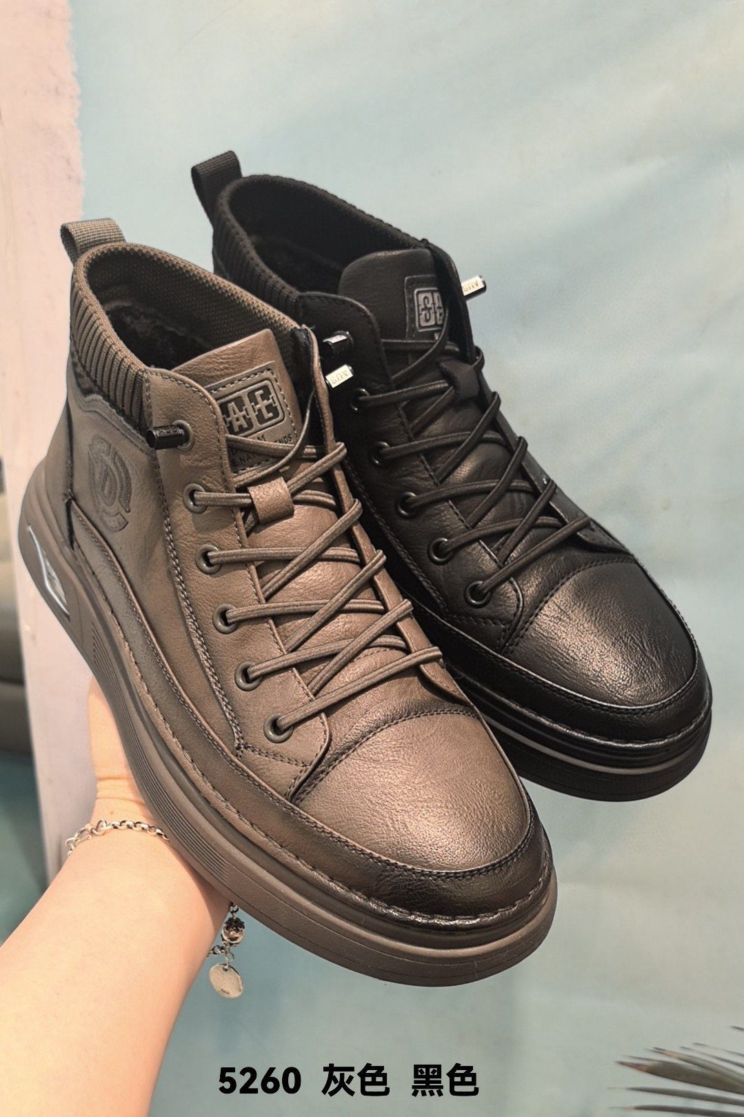 欧洲站2025冬款厚底加绒板鞋防滑软底韩版一脚蹬休闲鞋保暖男皮鞋