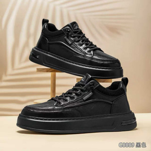 欧洲站2025秋冬松糕厚底运动跑步鞋加绒板鞋韩版休闲鞋男鞋潮8889