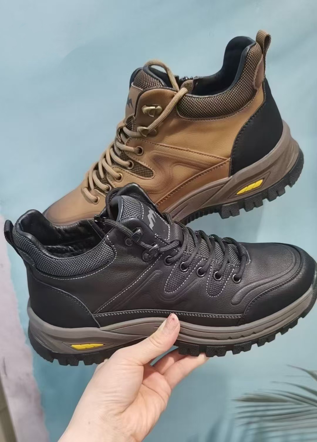 欧洲站2024冬款英伦风加绒舒适保暖登山鞋休闲运动鞋防滑男鞋3339