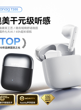 塞那T20S蓝牙耳机半入耳式无线AI降噪高音质运动2025新款政府补贴