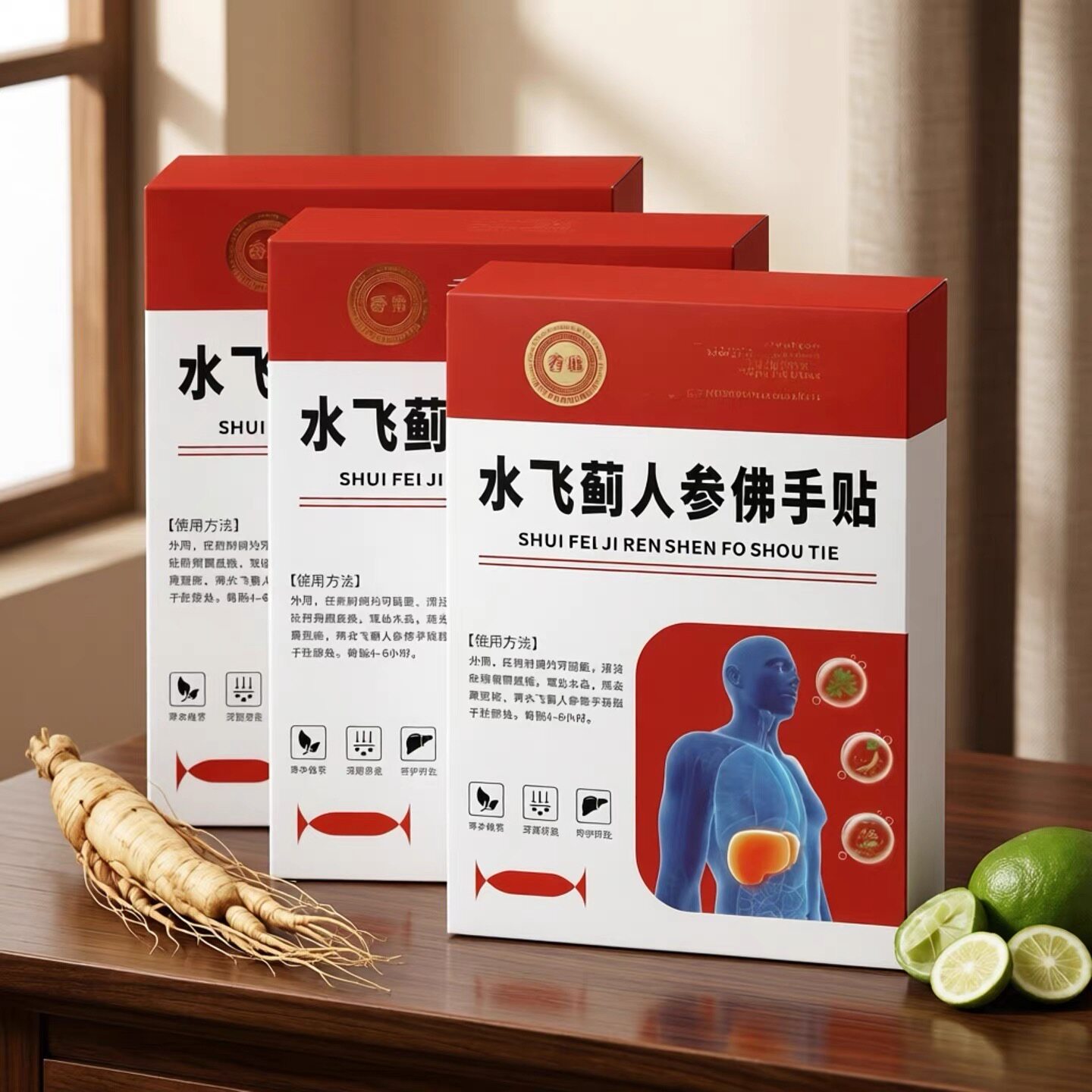 【全网热销800W+】老港货水飞蓟人参佛手贴直播同款 官方正品