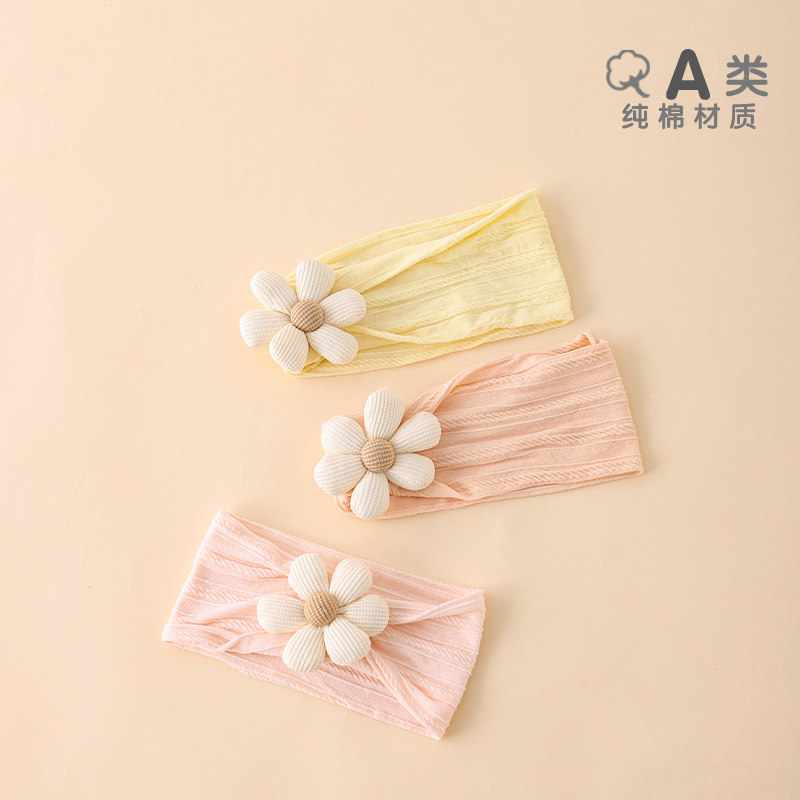 宝宝发饰春秋季婴幼儿头饰夏季薄款儿童护囟门帽男宝发带女宝头带