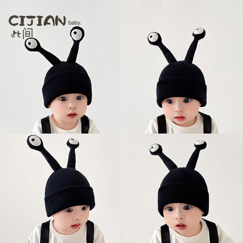 儿童帽子春秋季韩版昆虫触角小宝宝针织护耳卡通帽男童女童套头帽,童装/婴儿装/亲子装,帽子,淘宝优惠券,粉丝福利购,淘宝优惠卷