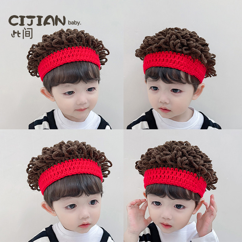 宝宝帽子冬季可爱搞笑假发