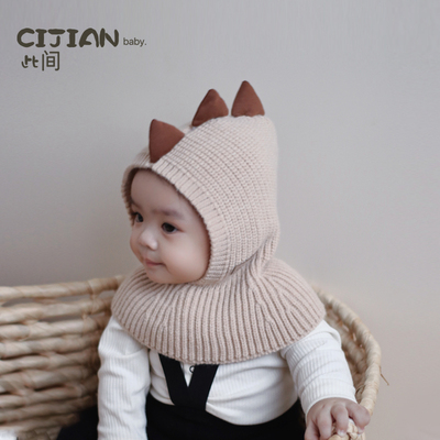 秋冬季宝宝披肩一体帽超保暖