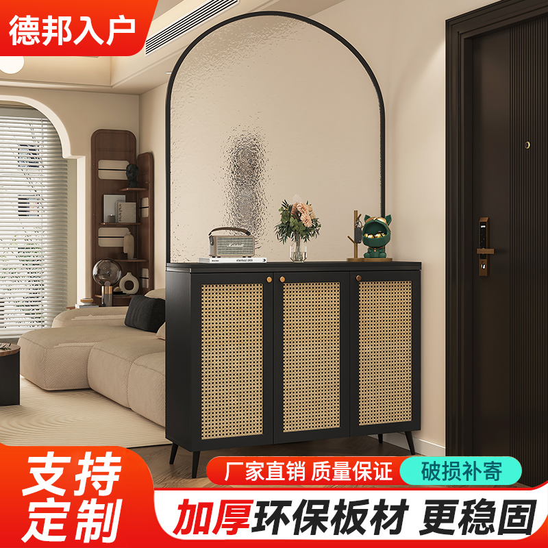 入户玄关柜鞋柜客厅藤编隔断复古屏风轻奢高档正对门口玻璃隔断柜,住宅家具,门厅/玄关柜/玄关架,淘宝优惠券,粉丝福利购,淘宝优惠卷