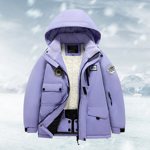 秋冬儿童保暖单双板滑雪服上衣户外防风防水滑雪衣外套男女童