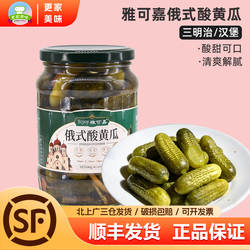 越南进口雅可嘉俄式酸黄瓜680g酸青瓜腌制咸菜商用汉堡三明治原料