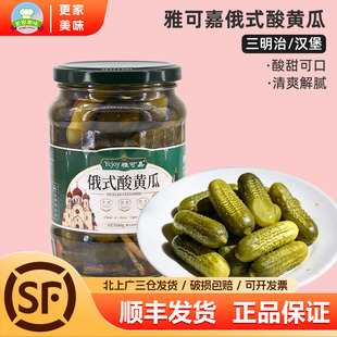 越南进口雅可嘉俄式 酸黄瓜680g酸青瓜腌制咸菜商用汉堡三明治原料