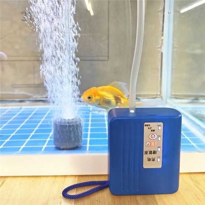 充电式增氧静音氧气泵水族鱼缸钓鱼户外便携增氧泵