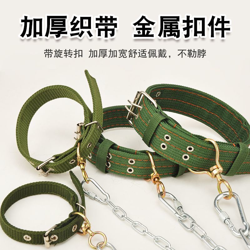 狗链子防咬中大型犬狗牵引绳可调节狗项圈农村土狗小狗链拴狗链子