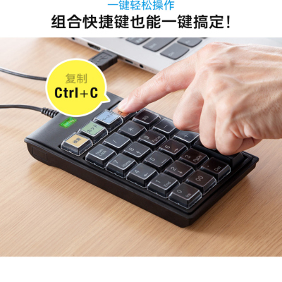 日本SANWA可编程数字键盘自定义快捷键有线键盘USB小键盘数字键盘
