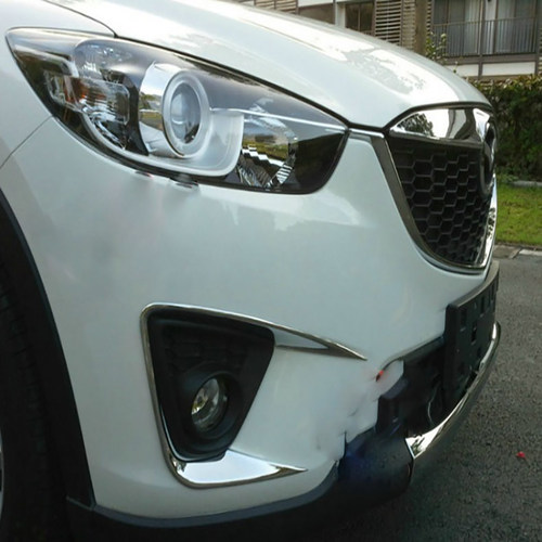 13-16款CX-5前雾灯罩 前大灯框亮条 马自达cx-5后雾灯装饰罩改装
