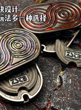 指上谈兵2.0血浮屠贝母律动机械推推牌EDC啪啪币指尖陀螺减压玩具