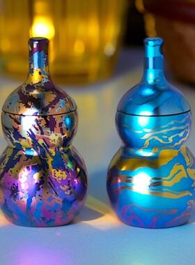 彩钛馆钛合金葫芦edc解压减压玩具金属潮玩吊坠挂件摆件