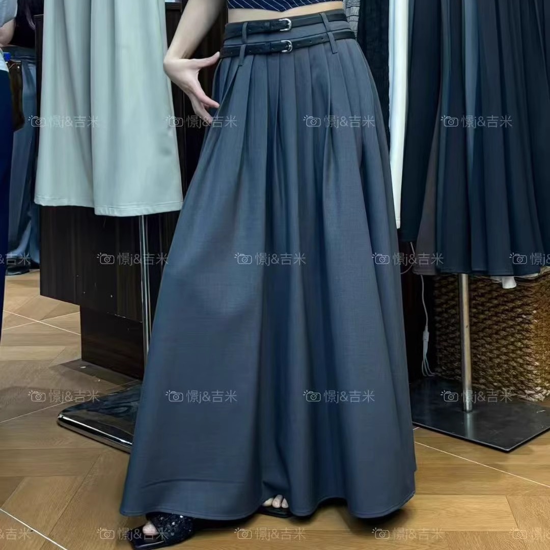 憬J吉米长裙A型韩版百褶裙半身裙