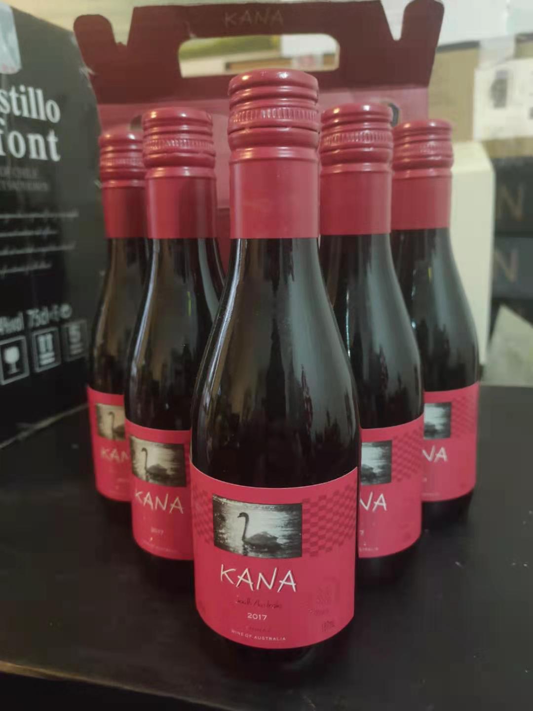 澳大利亚小瓶红酒187ML整箱6瓶卡纳尔西拉子干红酒葡萄酒包邮