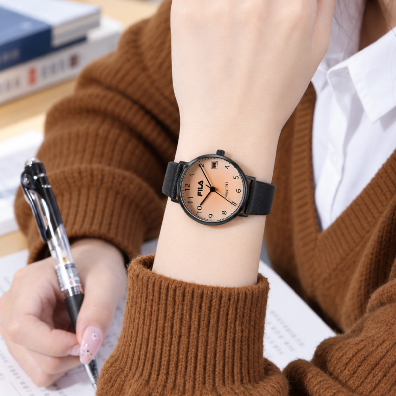 FILA斐乐学生手表初高中女生静音走时精准考试专用机械指针7033