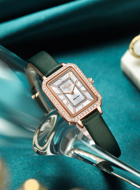 FILA斐乐复古女表礼盒送女友情人节送闺蜜时尚小方表生日礼物6693