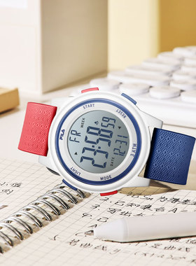 FILA斐乐电子手表男女士款初高中大学生时尚百搭防水腕表礼物6658