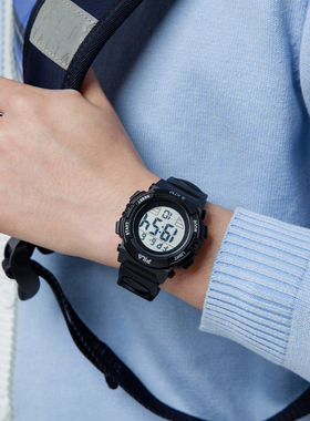 FILA斐乐电子手表男款青少年中学生初高中儿童男女生防水腕表6676