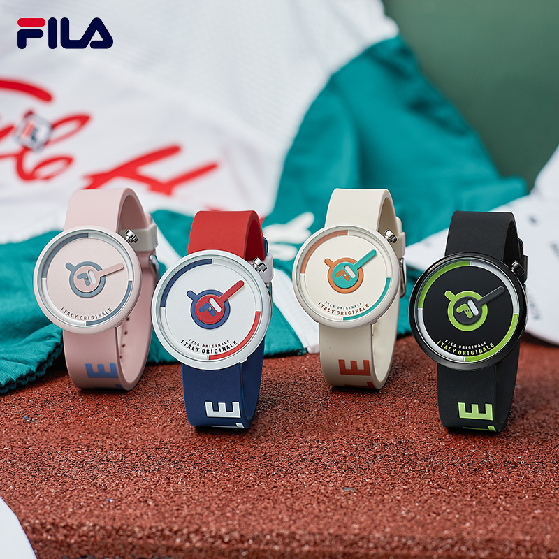 新品fila斐乐官方手表情侣款硅胶